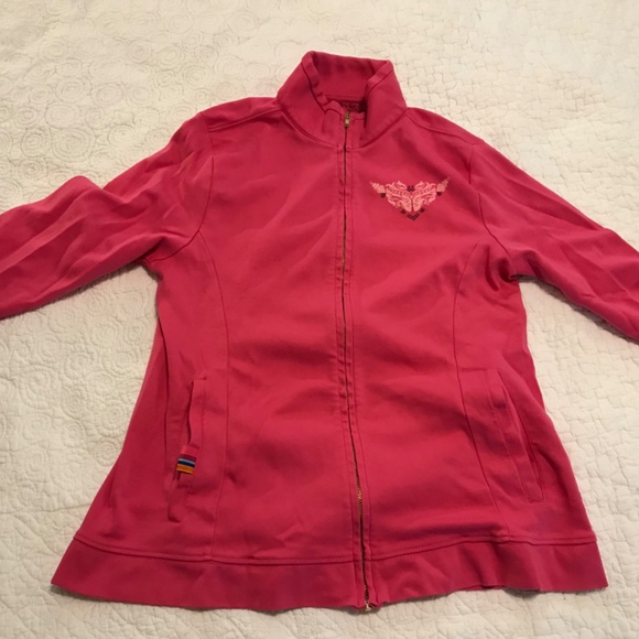 Ford “Warriors in Pink” rose pink zip up sweatshirt jacket / printed design (M) - Picture 5 of 16